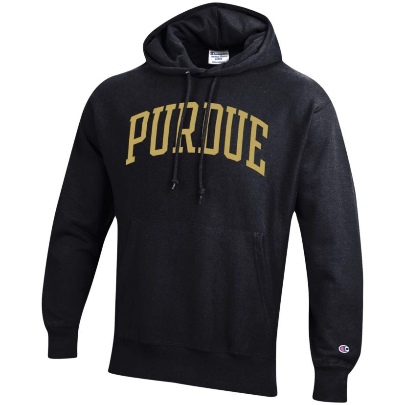 NCAA Purdue Boilermakers Team Arch Reverse Weave Relaxed Fit Pullover Hoodie