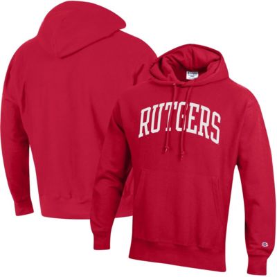 Rutgers Scarlet Knights NCAA Team Arch Reverse Weave Pullover Hoodie