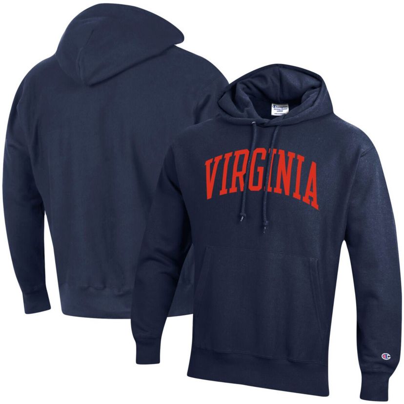 NCAA Virginia Cavaliers Team Arch Reverse Weave Relaxed Fit Pullover Hoodie