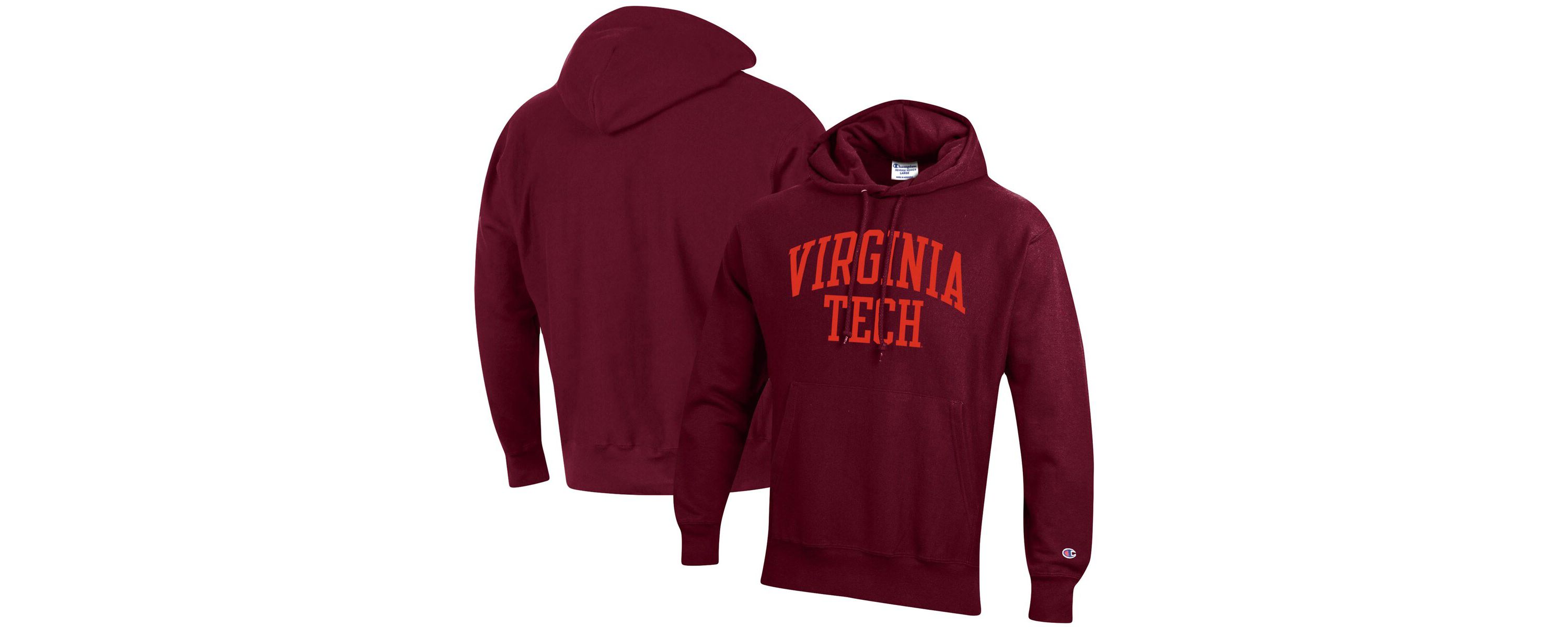 NCAA Virginia Tech Hokies Team Arch Reverse Weave Relaxed Fit Pullover Hoodie