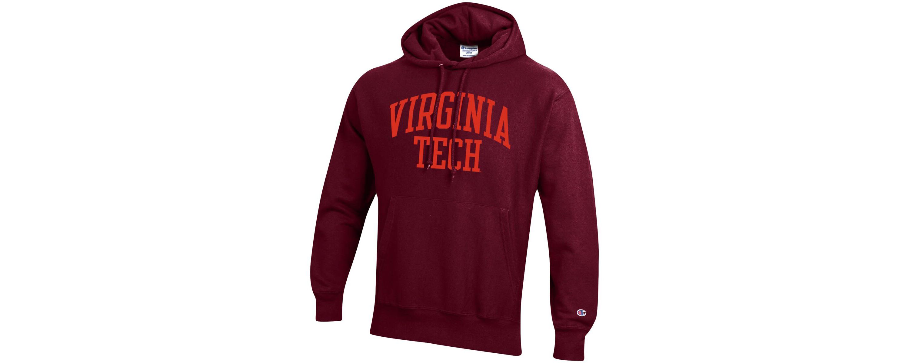 NCAA Virginia Tech Hokies Team Arch Reverse Weave Relaxed Fit Pullover Hoodie