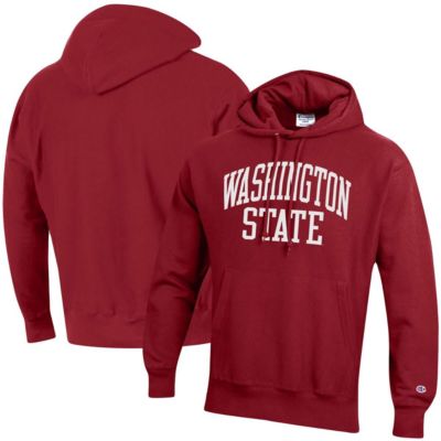 NCAA Washington State Cougars Team Arch Reverse Weave Pullover Hoodie