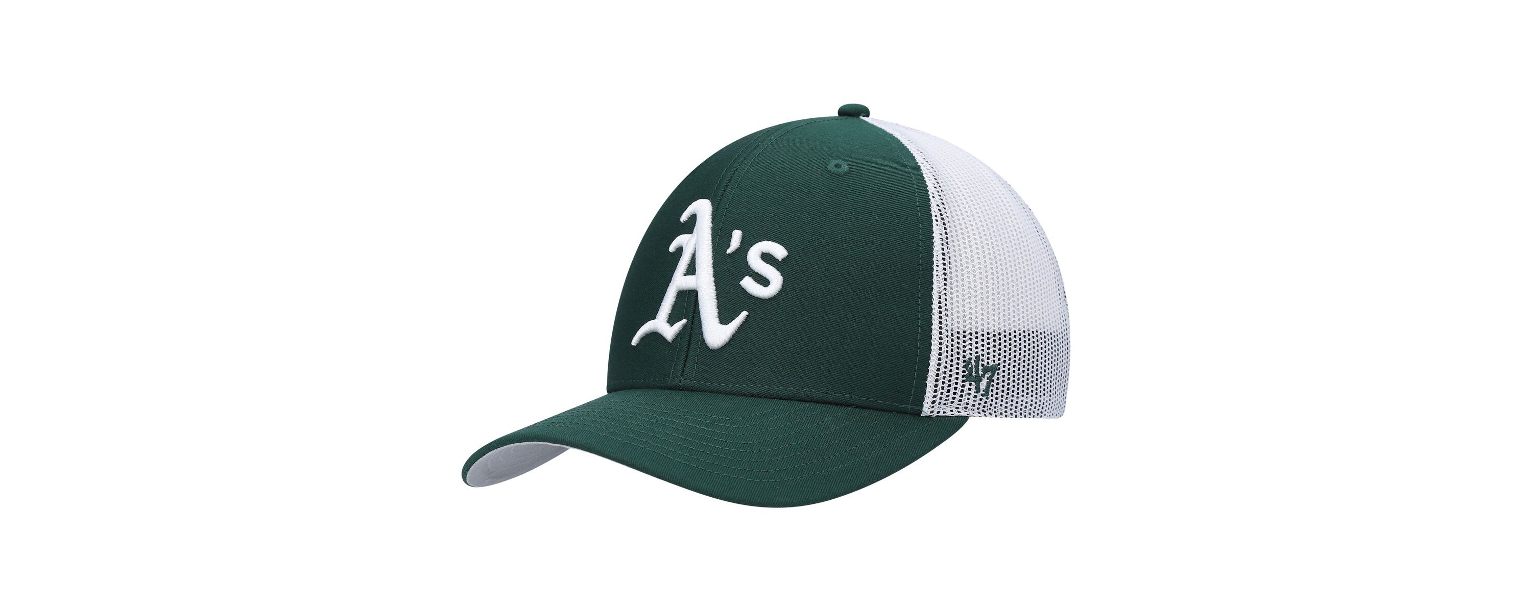 Oakland Athletics MLB Green/White Athletics Primary Logo Trucker Snapback Hat