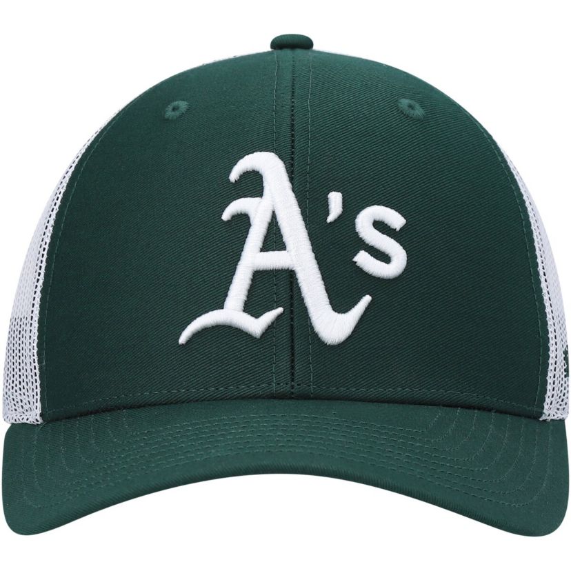 Oakland Athletics MLB Green/White Athletics Primary Logo Trucker Snapback Hat