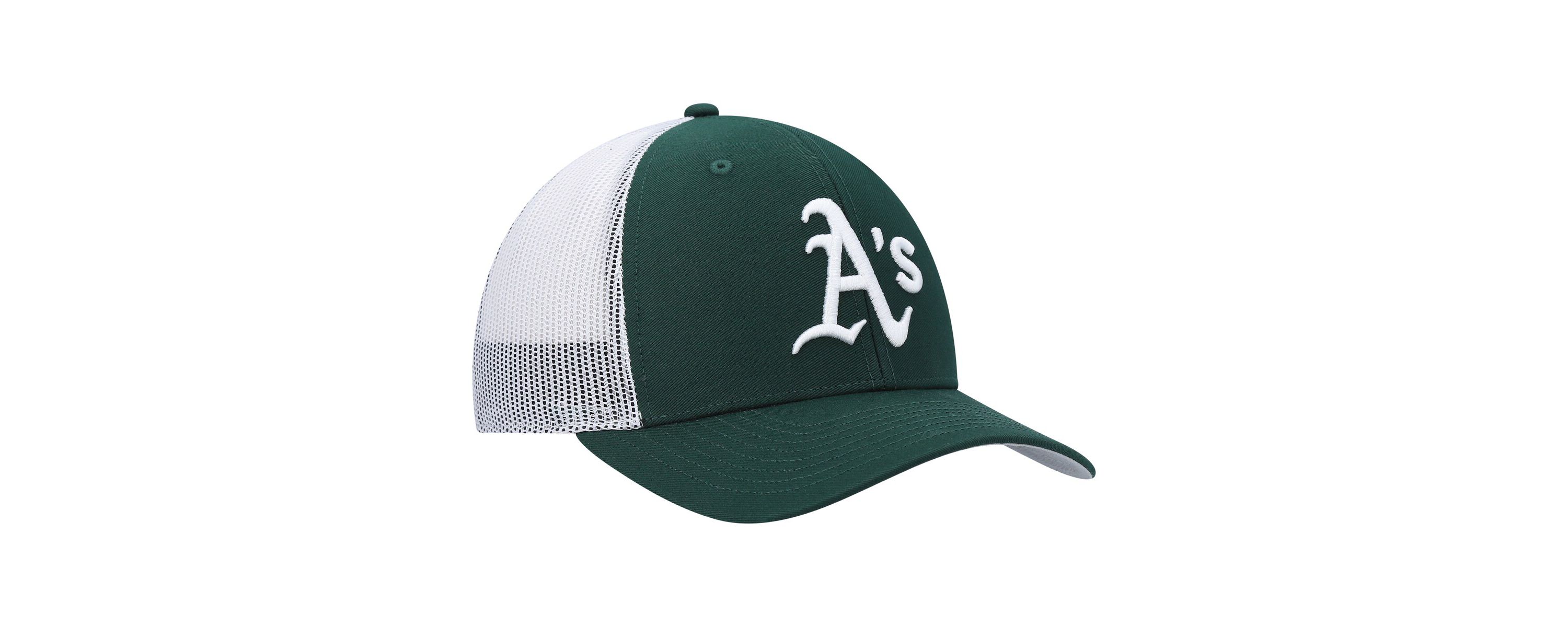 Oakland Athletics MLB Green/White Athletics Primary Logo Trucker Snapback Hat