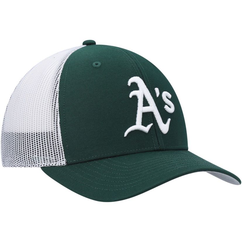 Oakland Athletics MLB Green/White Athletics Primary Logo Trucker Snapback Hat