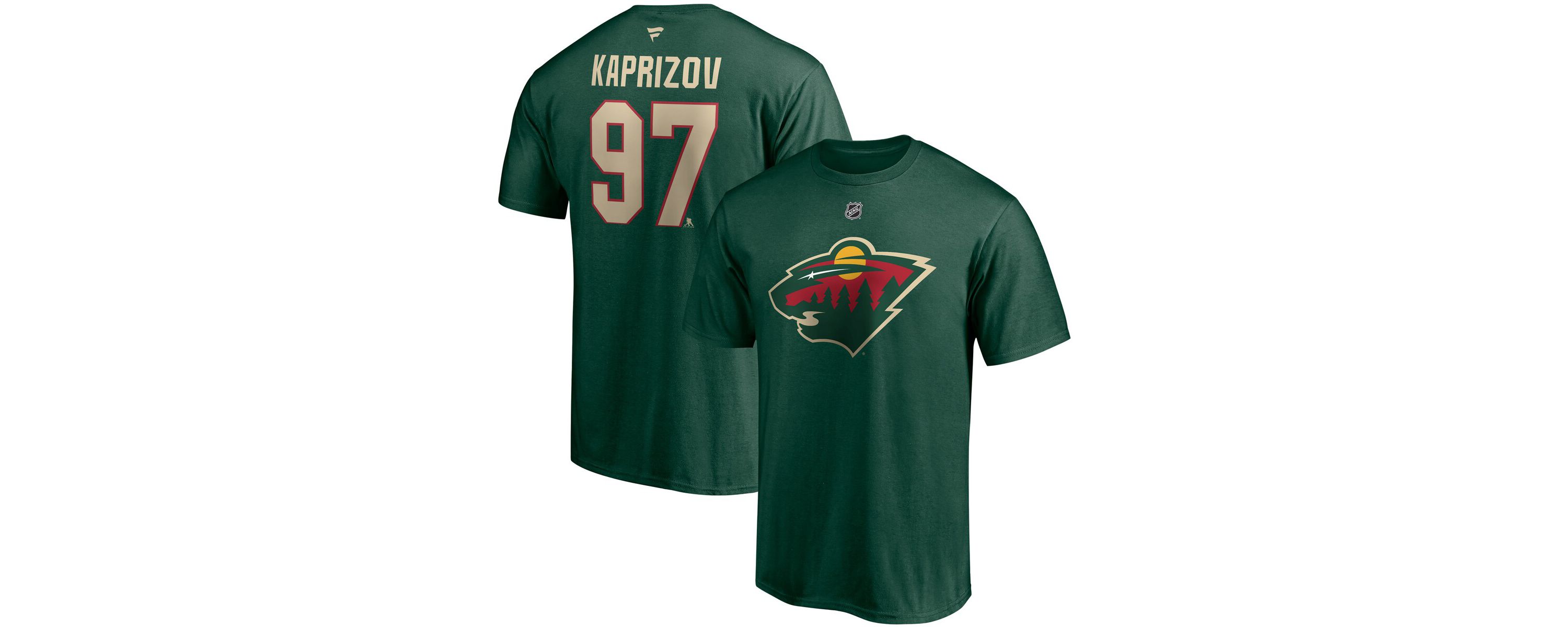 NHL Kirill Kaprizov Minnesota Wild Authentic Stack Name & Number T-Shirt