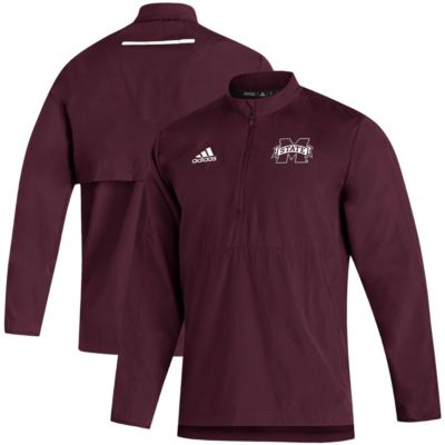 NCAA Mississippi State Bulldogs 2021 Sideline AEROREADY Quarter-Zip Jacket
