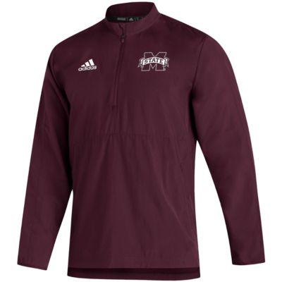 NCAA Mississippi State Bulldogs 2021 Sideline AEROREADY Quarter-Zip Jacket