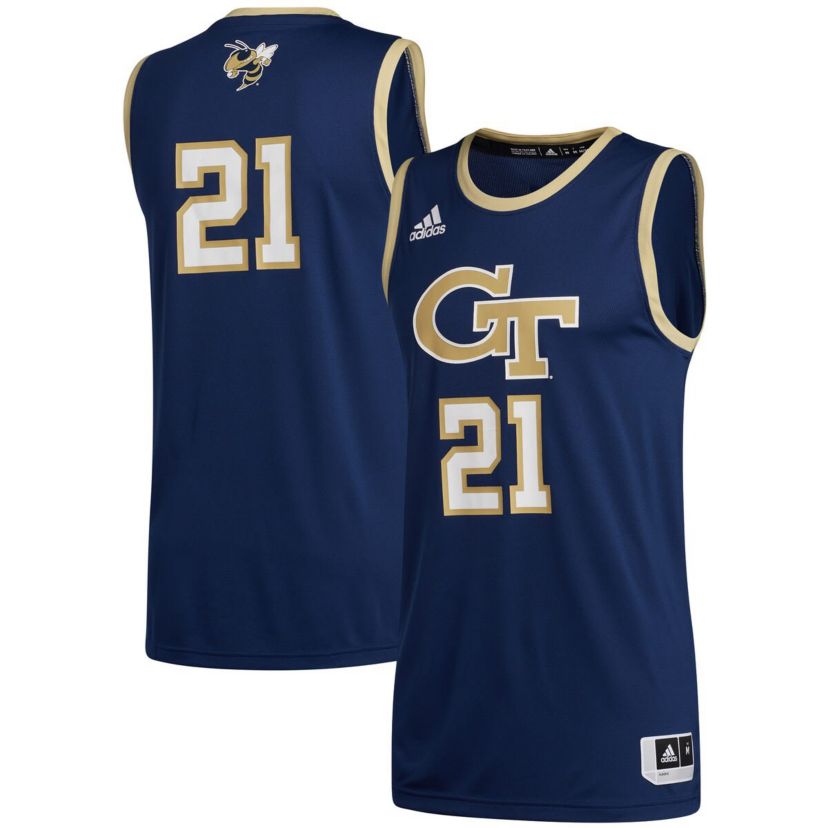 Georgia Tech Yellow Jackets NCAA #21 Georgia Tech Jackets Swingman Basketball Jersey
