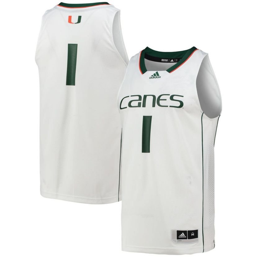Miami (FL) Hurricanes NCAA #1 Miami Hurricanes Team Swingman Basketball Jersey