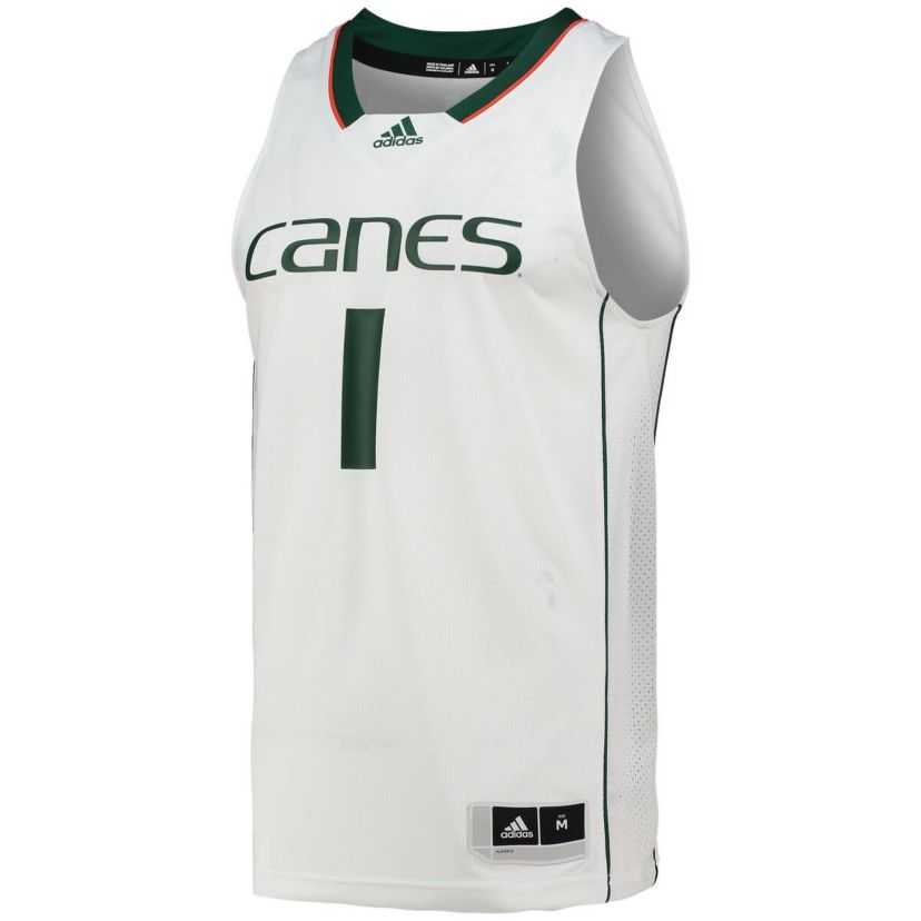 Miami (FL) Hurricanes NCAA #1 Miami Hurricanes Team Swingman Basketball Jersey