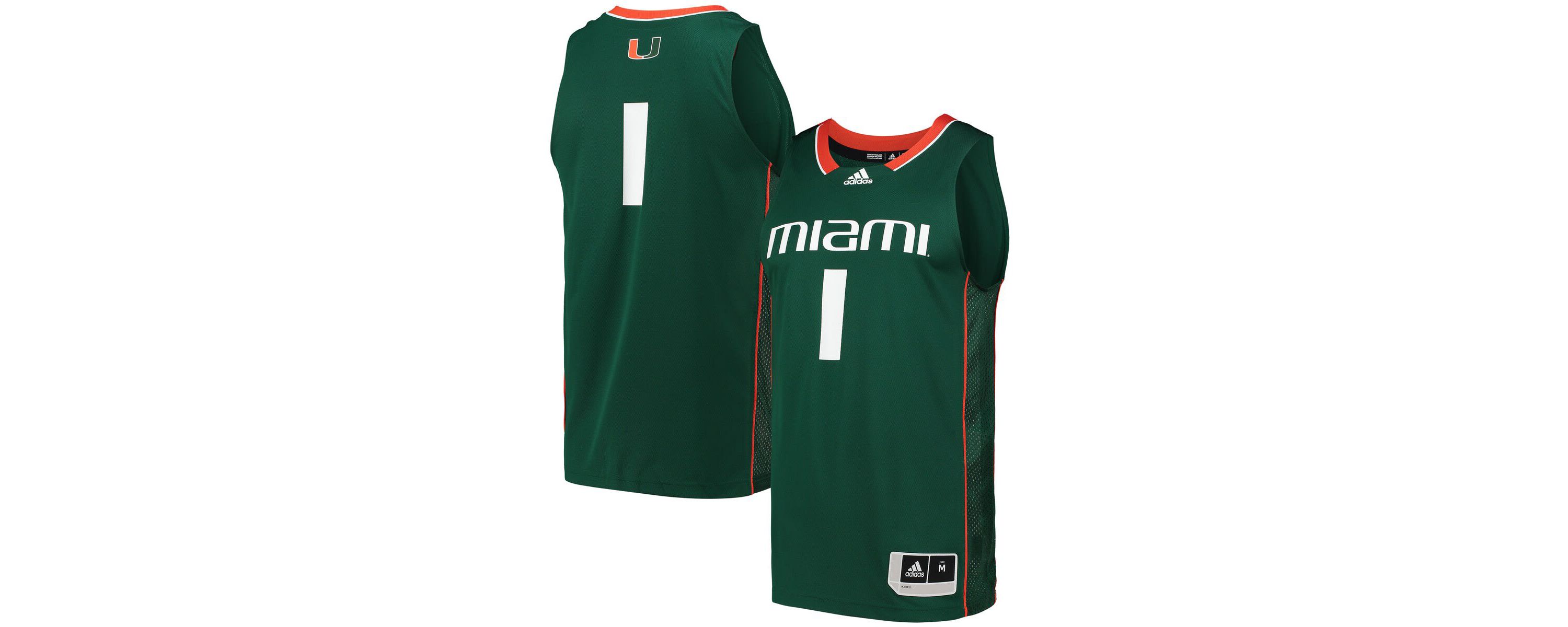 Miami (FL) Hurricanes NCAA #1 Miami Hurricanes Swingman Basketball Jersey