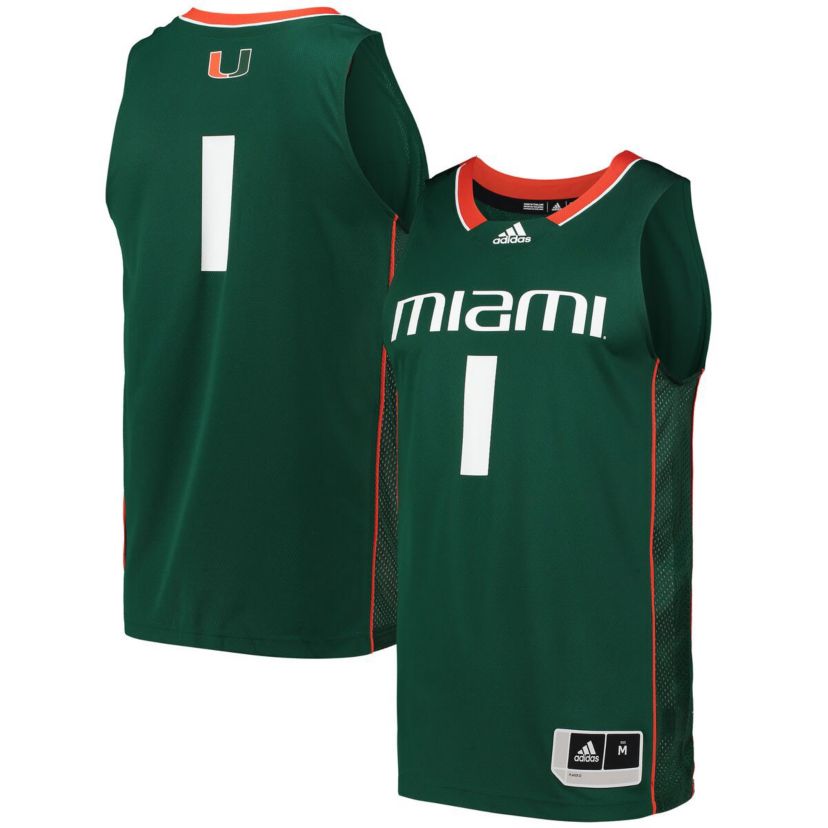Miami (FL) Hurricanes NCAA #1 Miami Hurricanes Swingman Basketball Jersey