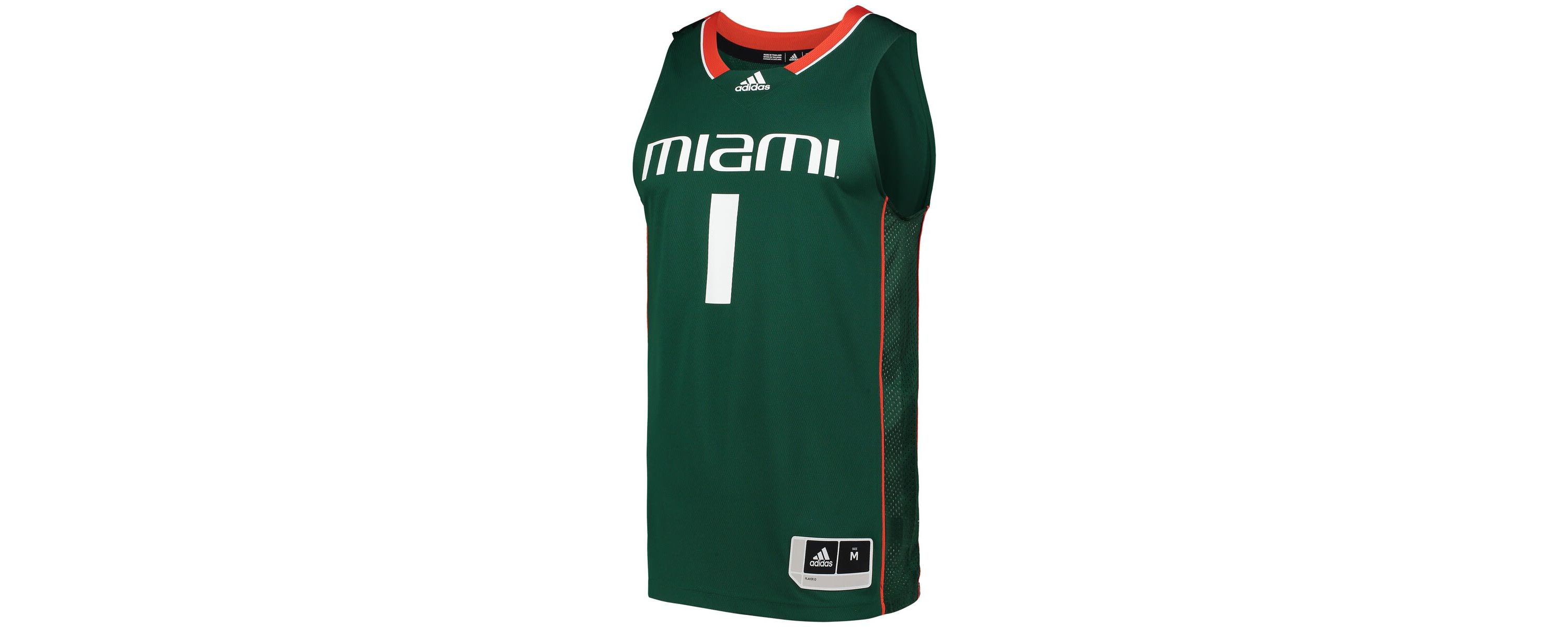 Miami (FL) Hurricanes NCAA #1 Miami Hurricanes Swingman Basketball Jersey