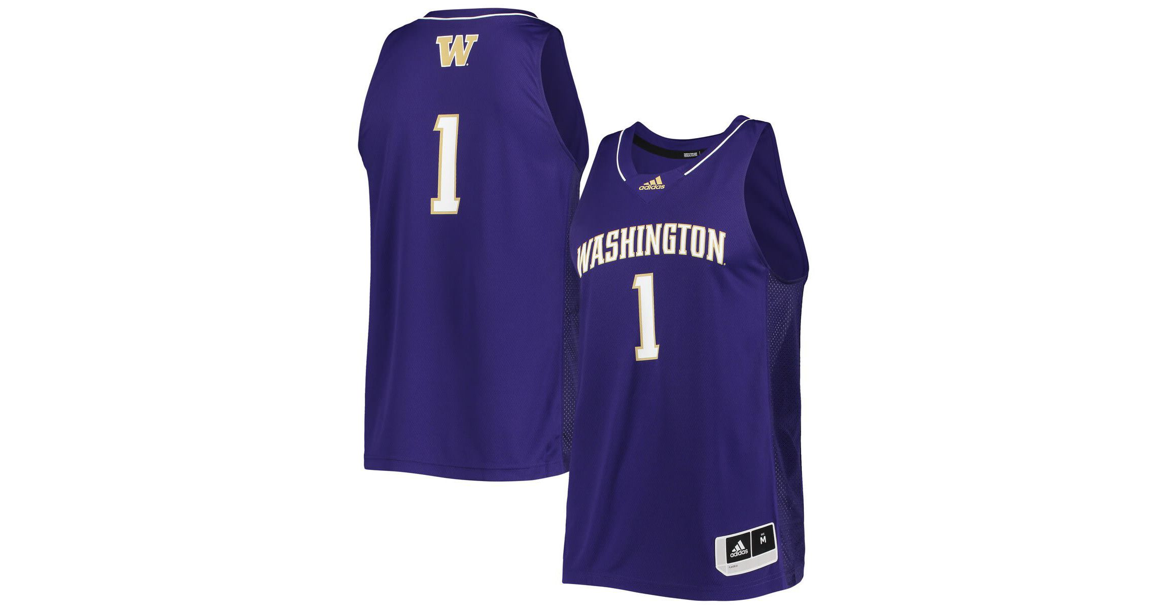 NCAA #1 Washington Huskies Team Swingman Basketball Jersey