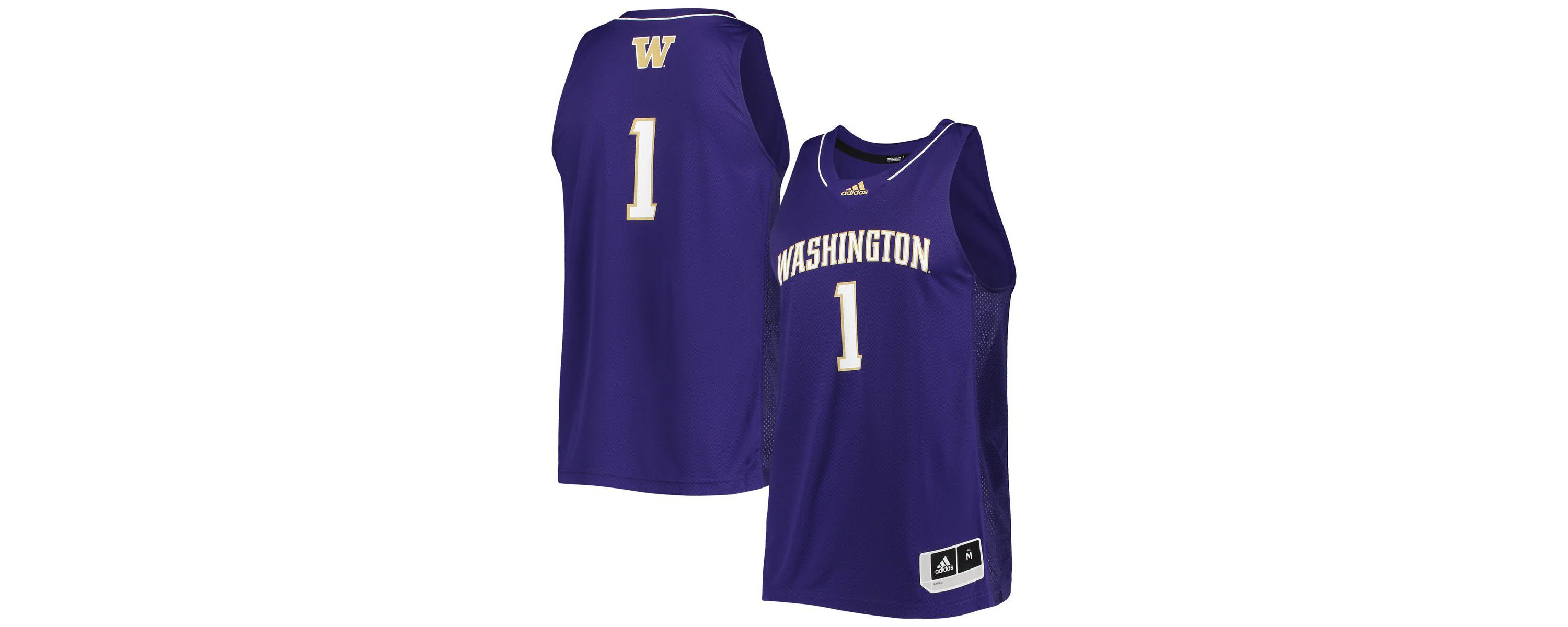 NCAA #1 Washington Huskies Team Swingman Basketball Jersey