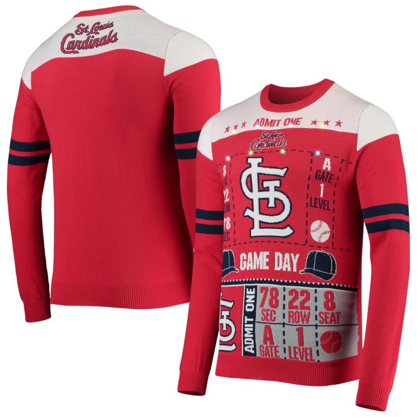 MLB St. Louis Cardinals Ticket Light-Up Ugly Sweater