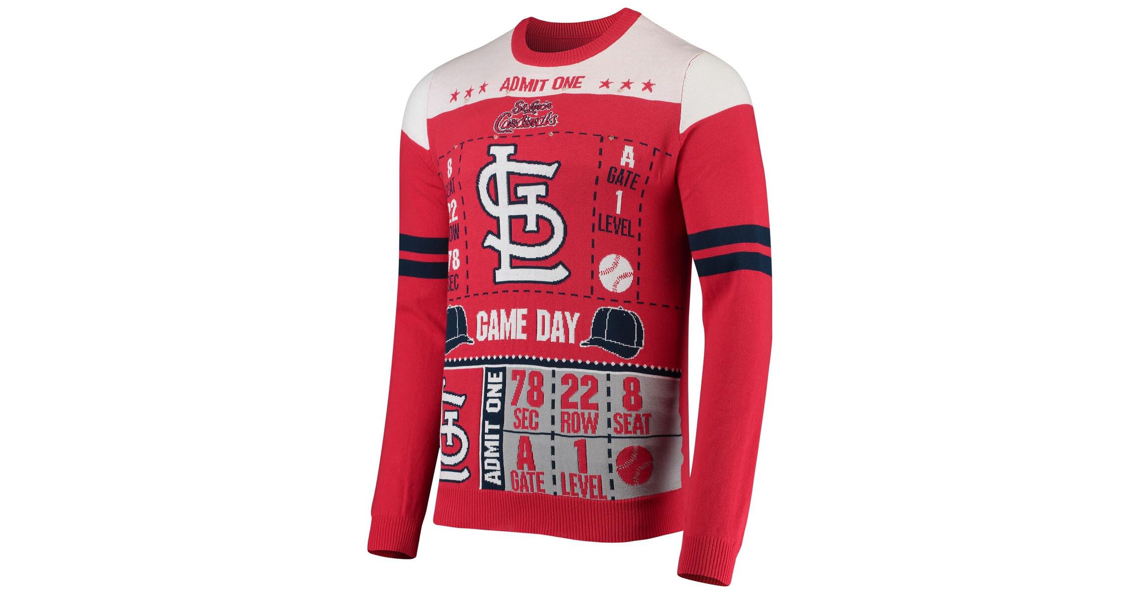 MLB St. Louis Cardinals Ticket Light-Up Ugly Sweater