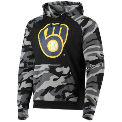 MLB Milwaukee Brewers Raglan Pullover Hoodie