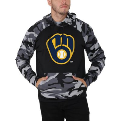 MLB Milwaukee Brewers Raglan Pullover Hoodie