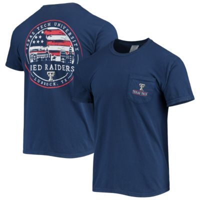 Image One Men's Texas Tech Red Raiders NCAA Texas Tech Raiders Campus Americana T-Shirt, Navy Blue, Medium