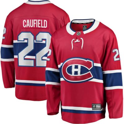 Men's NHL Fanatics Cole Caufield Montreal Canadiens Home Breakaway Replica Jersey, Red, 4XL