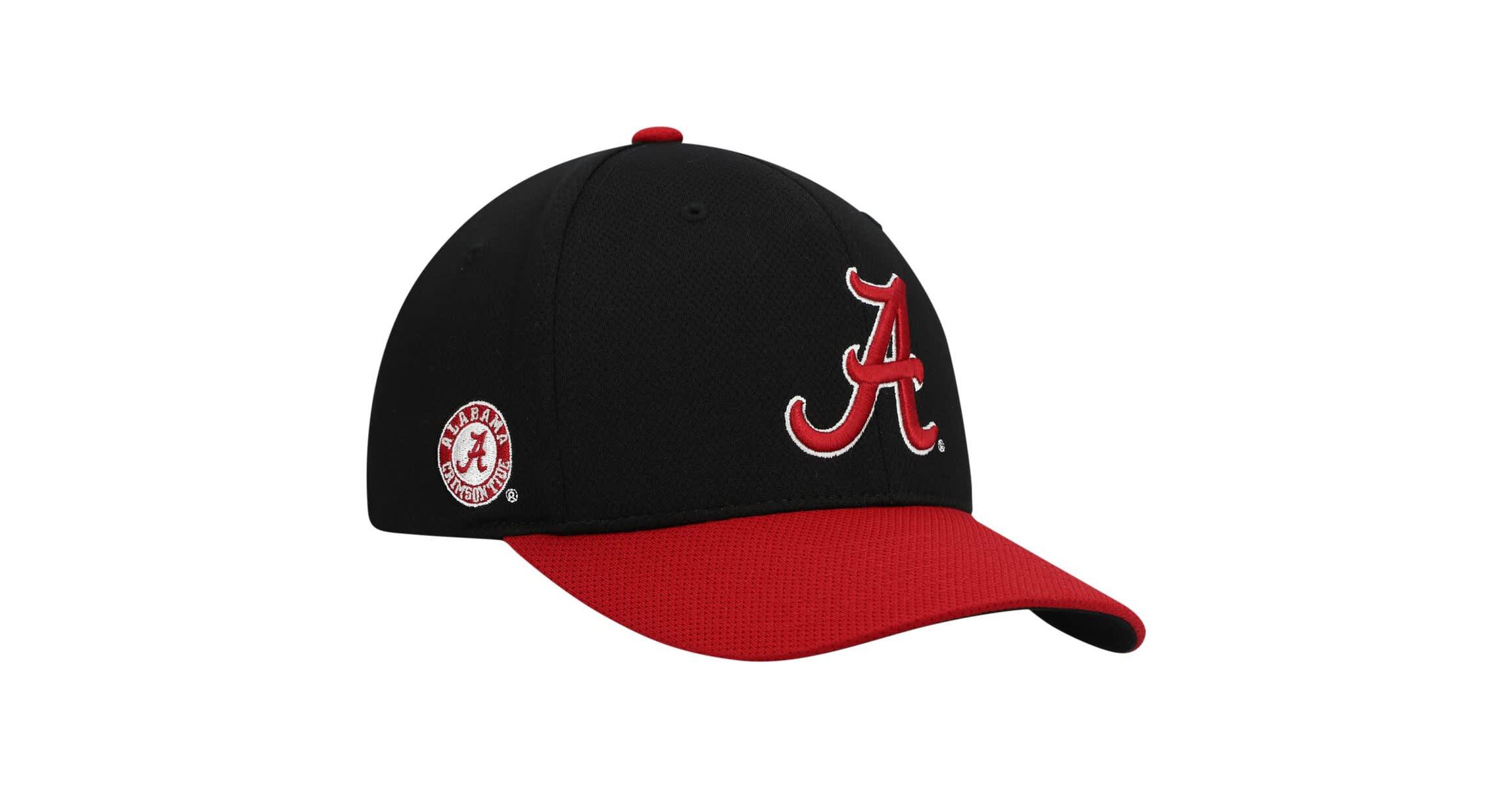 Alabama Crimson Tide NCAA Black/Crimson Alabama Tide Two-Tone Reflex Hybrid Tech Flex Hat