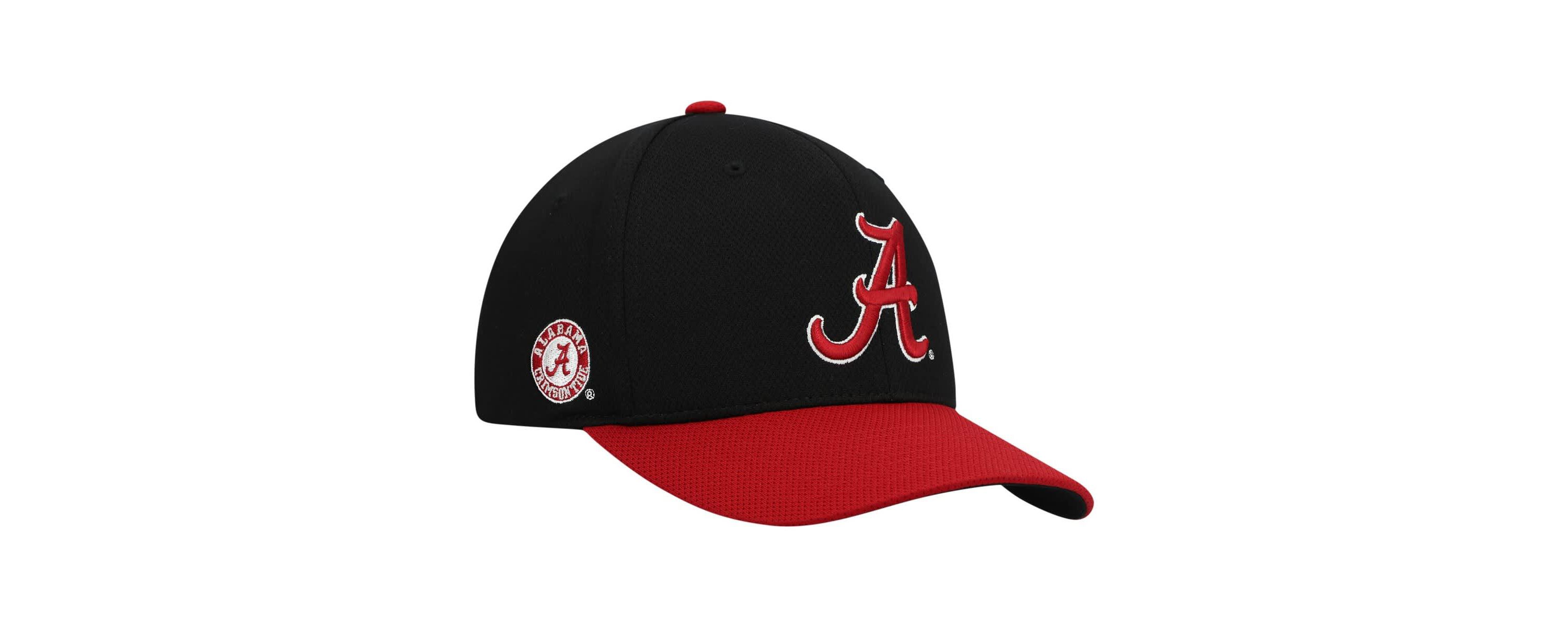 Alabama Crimson Tide NCAA Black/Crimson Alabama Tide Two-Tone Reflex Hybrid Tech Flex Hat