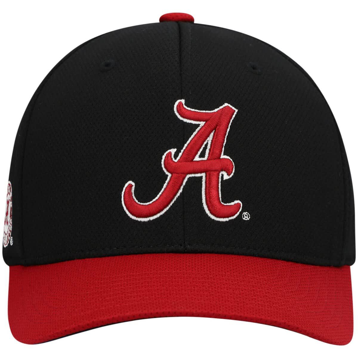 Alabama Crimson Tide NCAA Black/Crimson Alabama Tide Two-Tone Reflex Hybrid Tech Flex Hat