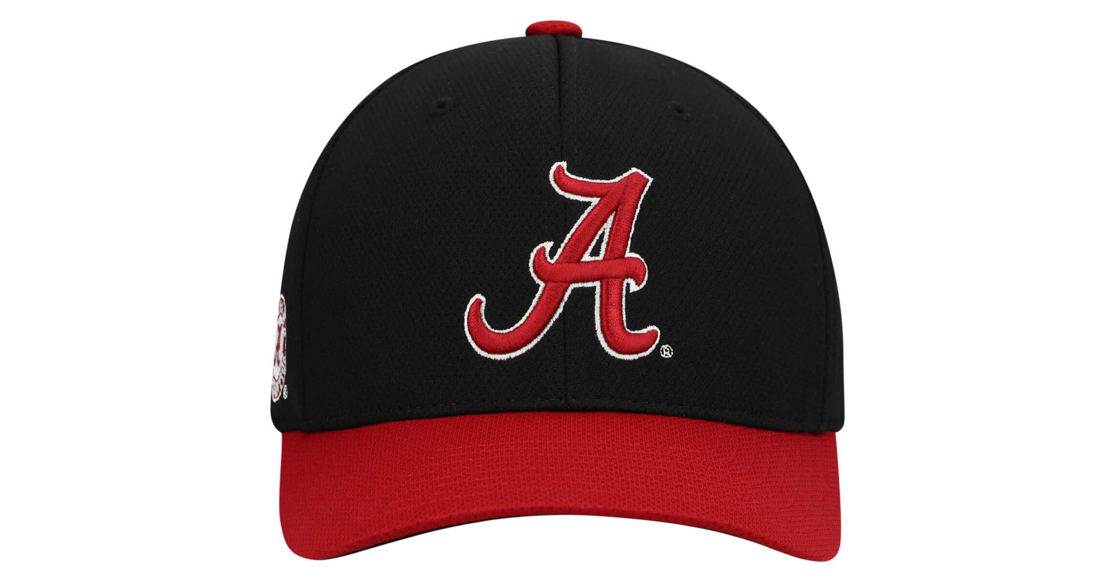 Alabama Crimson Tide NCAA Black/Crimson Alabama Tide Two-Tone Reflex Hybrid Tech Flex Hat
