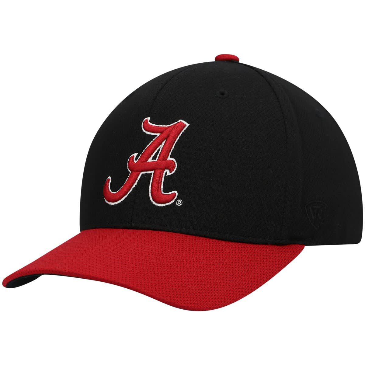 Alabama Crimson Tide NCAA Black/Crimson Alabama Tide Two-Tone Reflex Hybrid Tech Flex Hat