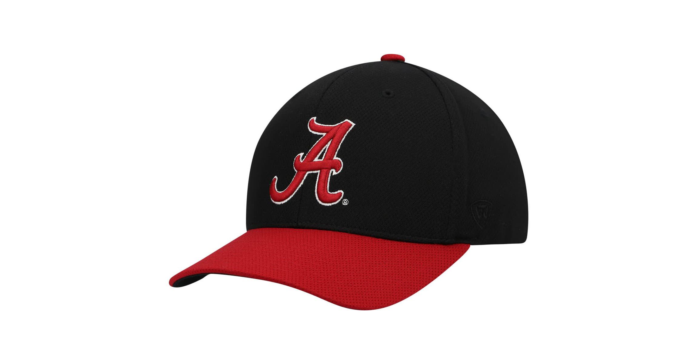 Alabama Crimson Tide NCAA Black/Crimson Alabama Tide Two-Tone Reflex Hybrid Tech Flex Hat