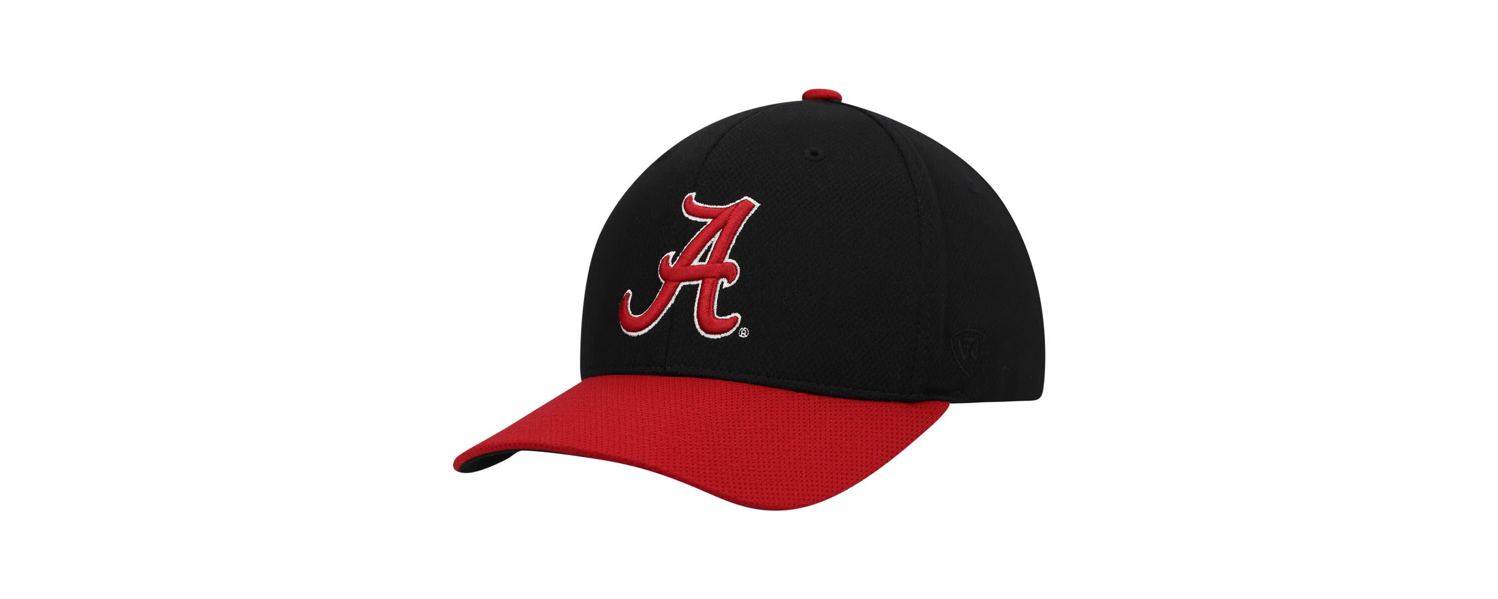 Alabama Crimson Tide NCAA Black/Crimson Alabama Tide Two-Tone Reflex Hybrid Tech Flex Hat