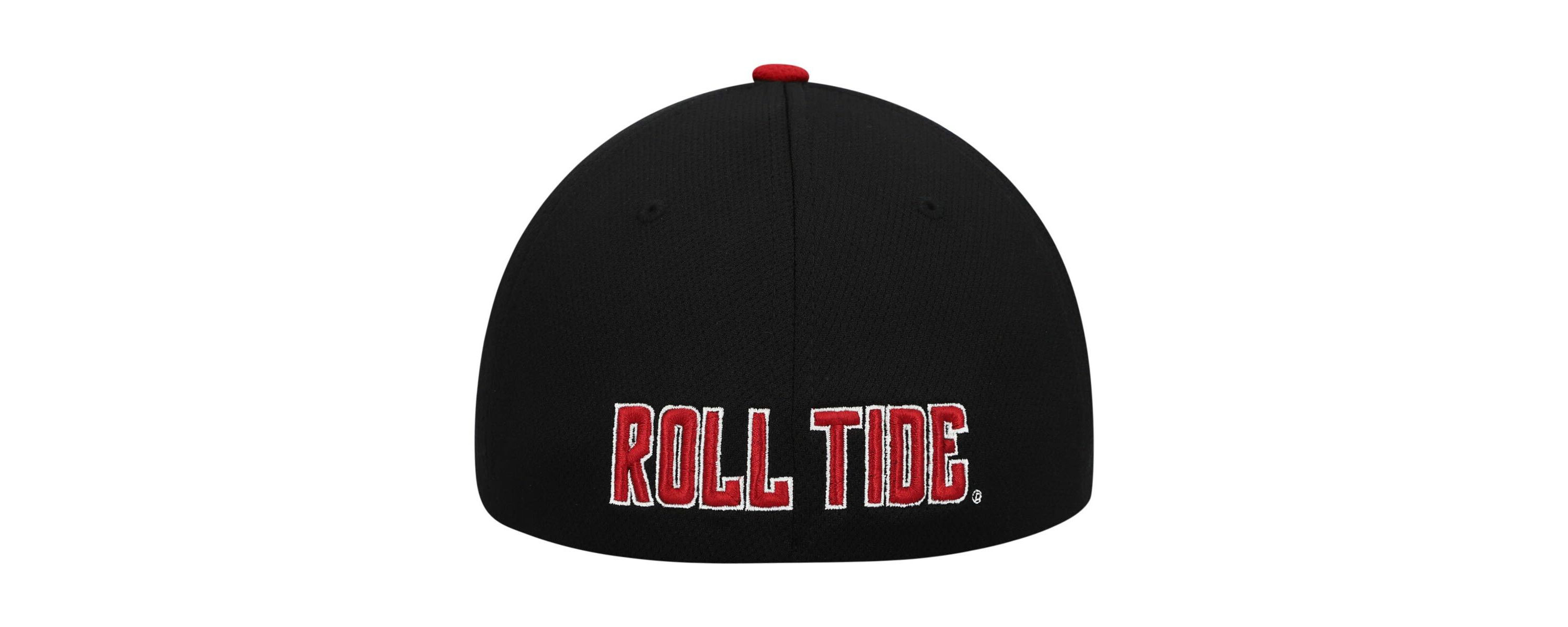 Alabama Crimson Tide NCAA Black/Crimson Alabama Tide Two-Tone Reflex Hybrid Tech Flex Hat