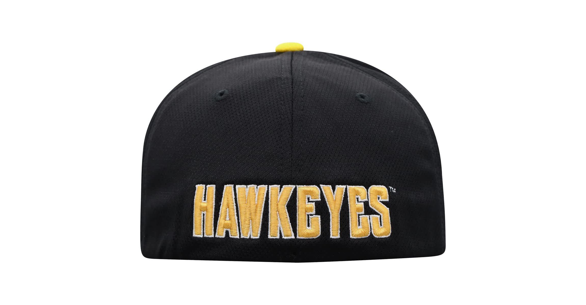 NCAA Black/Gold Iowa Hawkeyes Two-Tone Reflex Hybrid Tech Flex Hat