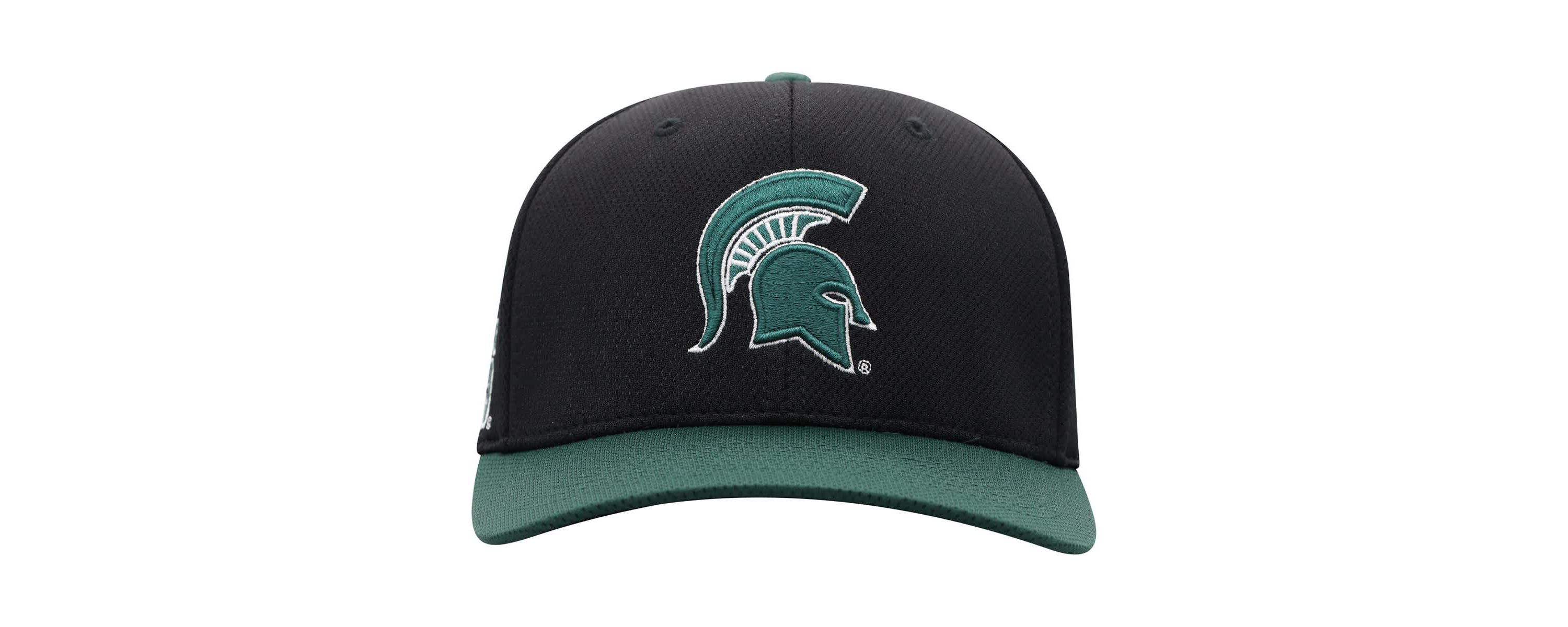NCAA Black/Green Michigan State Spartans Two-Tone Reflex Hybrid Tech Flex Hat