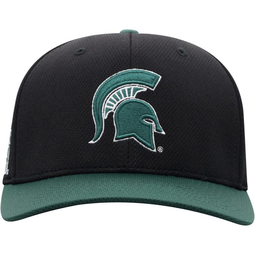 NCAA Black/Green Michigan State Spartans Two-Tone Reflex Hybrid Tech Flex Hat