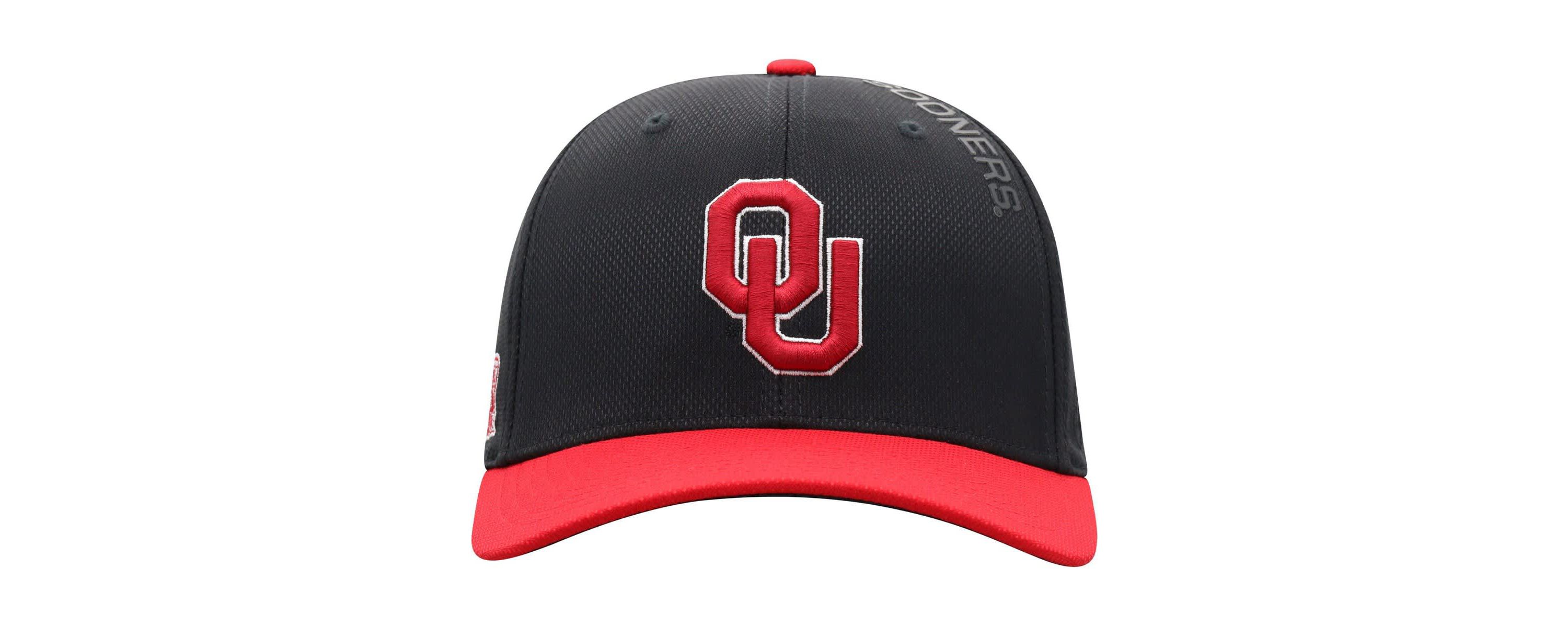NCAA Black/Crimson Oklahoma Sooners Two-Tone Reflex Hybrid Tech Flex Hat