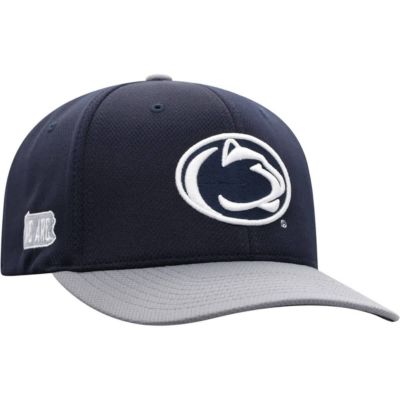 Top of the World Men's NCAA Navy/Gray Penn State Nittany Lions Two-Tone Reflex Hybrid Tech Flex Hat, Navy Blue, Medium