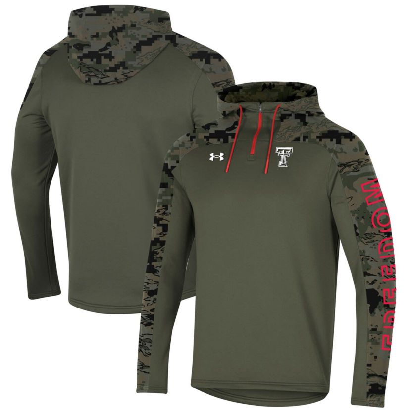 Texas Tech Red Raiders NCAA Under Armour Texas Tech Raiders Freedom Quarter-Zip Pullover Hoodie
