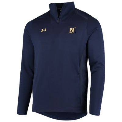 Navy Midshipmen NCAA Under Armour Midshipmen 2021 Sideline Command Quarter-Zip Jacket