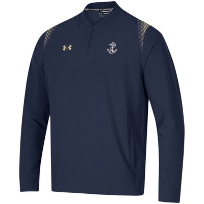 Navy Midshipmen NCAA Under Armour Midshipmen 2021 Sideline Motivate Quarter-Zip Top