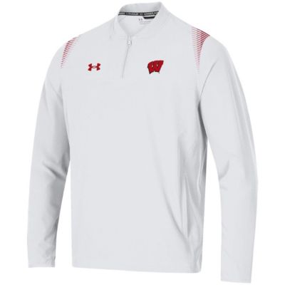 NCAA Under Armour Wisconsin Badgers 2021 Sideline Motivate Quarter-Zip Jacket