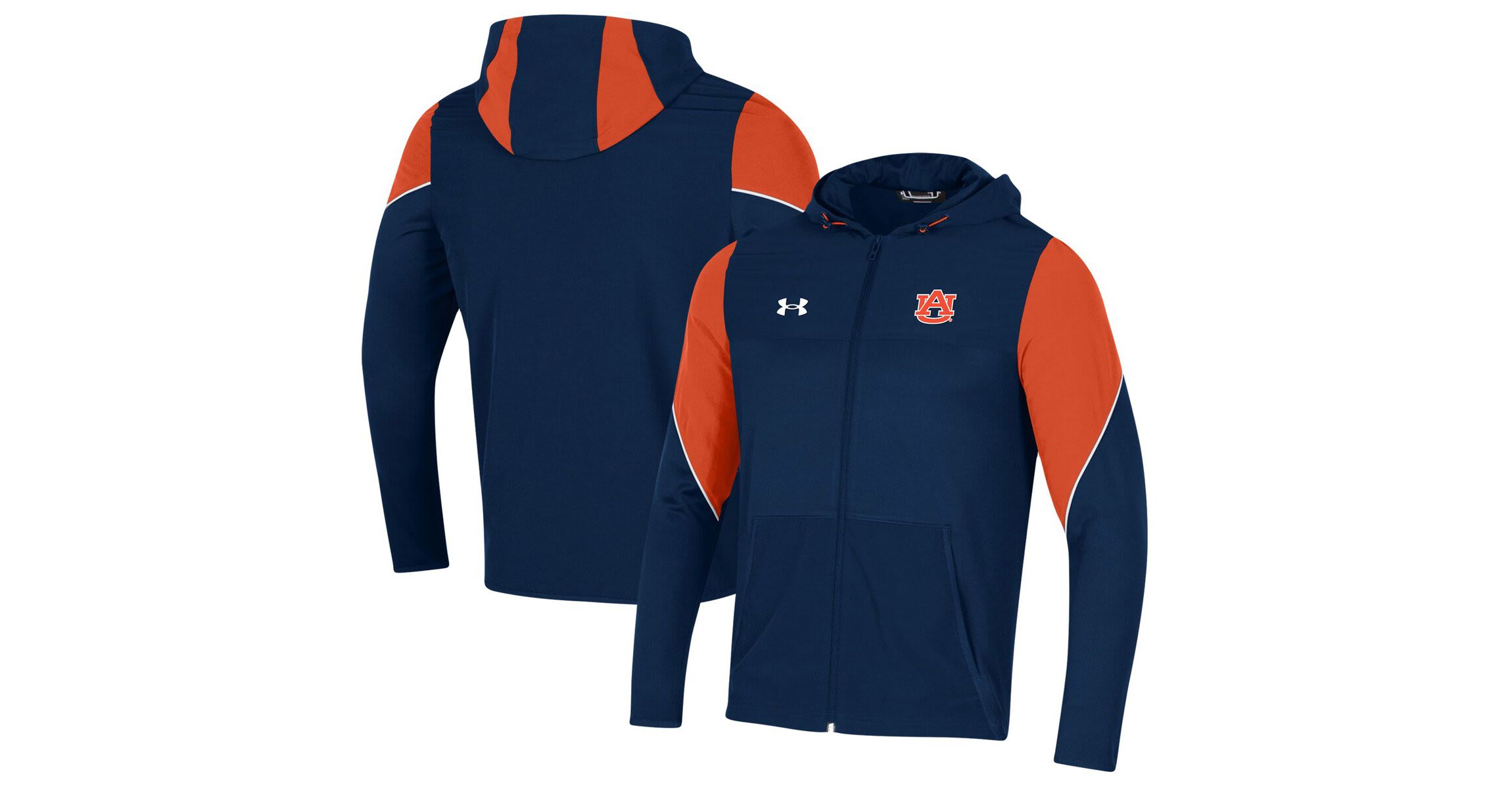 NCAA Under Armour Auburn Tigers 2021 Sideline Warm-Up Full-Zip Hoodie
