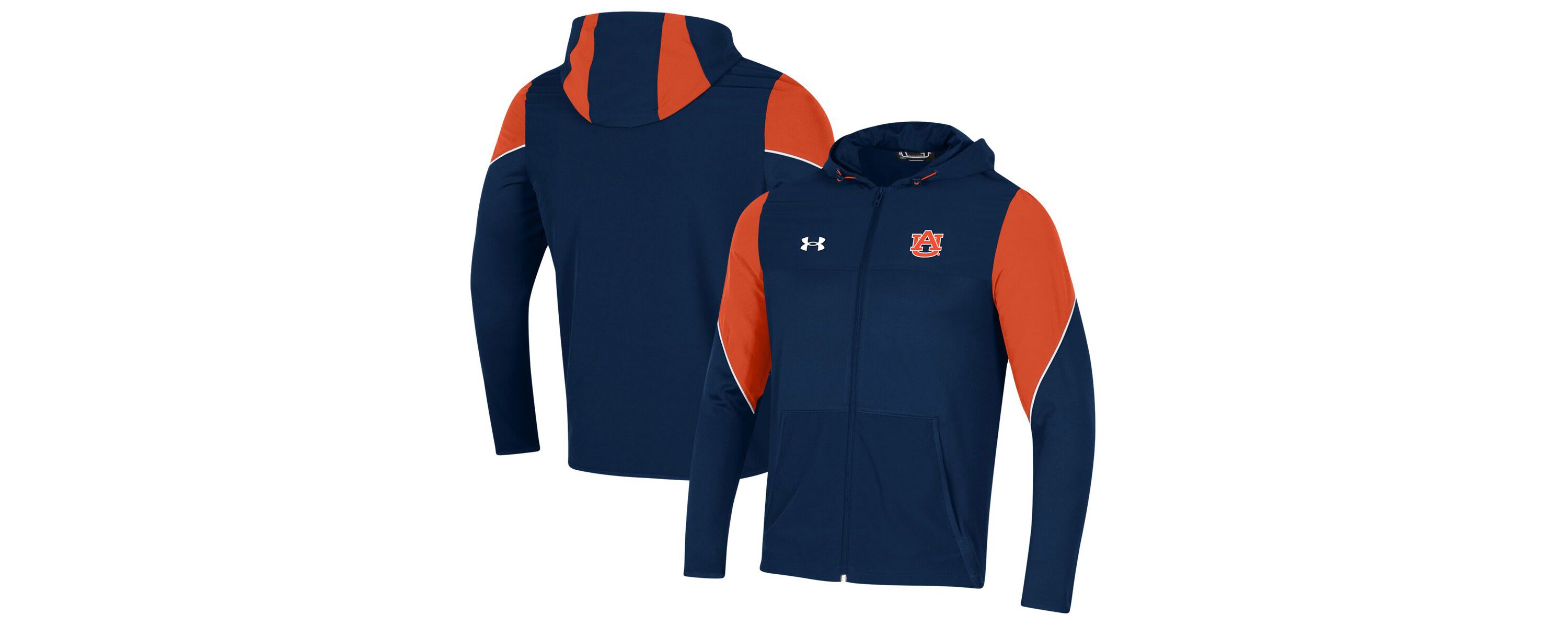 NCAA Under Armour Auburn Tigers 2021 Sideline Warm-Up Full-Zip Hoodie