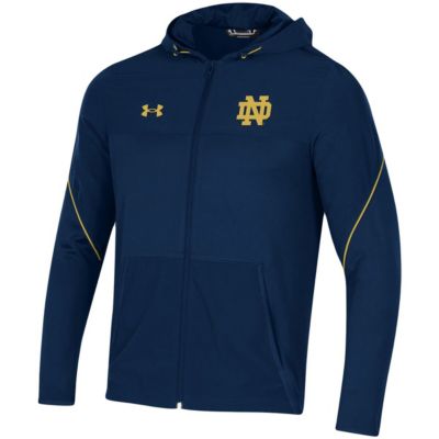 NCAA Under Armour Notre Dame Fighting Irish 2021 Sideline Warm-Up Full-Zip Hoodie