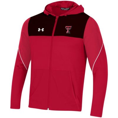 Texas Tech Red Raiders NCAA Under Armour 2021 Sideline Warm-Up Full-Zip Hoodie
