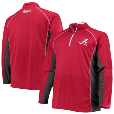 Alabama Crimson Tide NCAA Big & Tall Textured Raglan Quarter-Zip Jacket