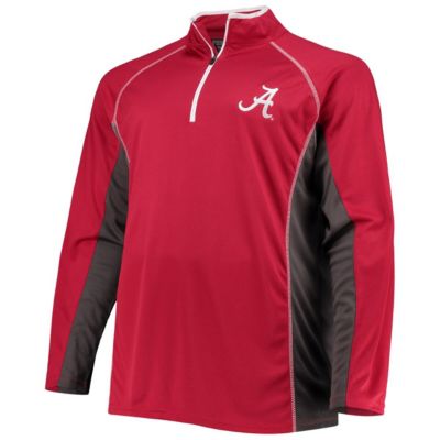 Alabama Crimson Tide NCAA Big & Tall Textured Raglan Quarter-Zip Jacket